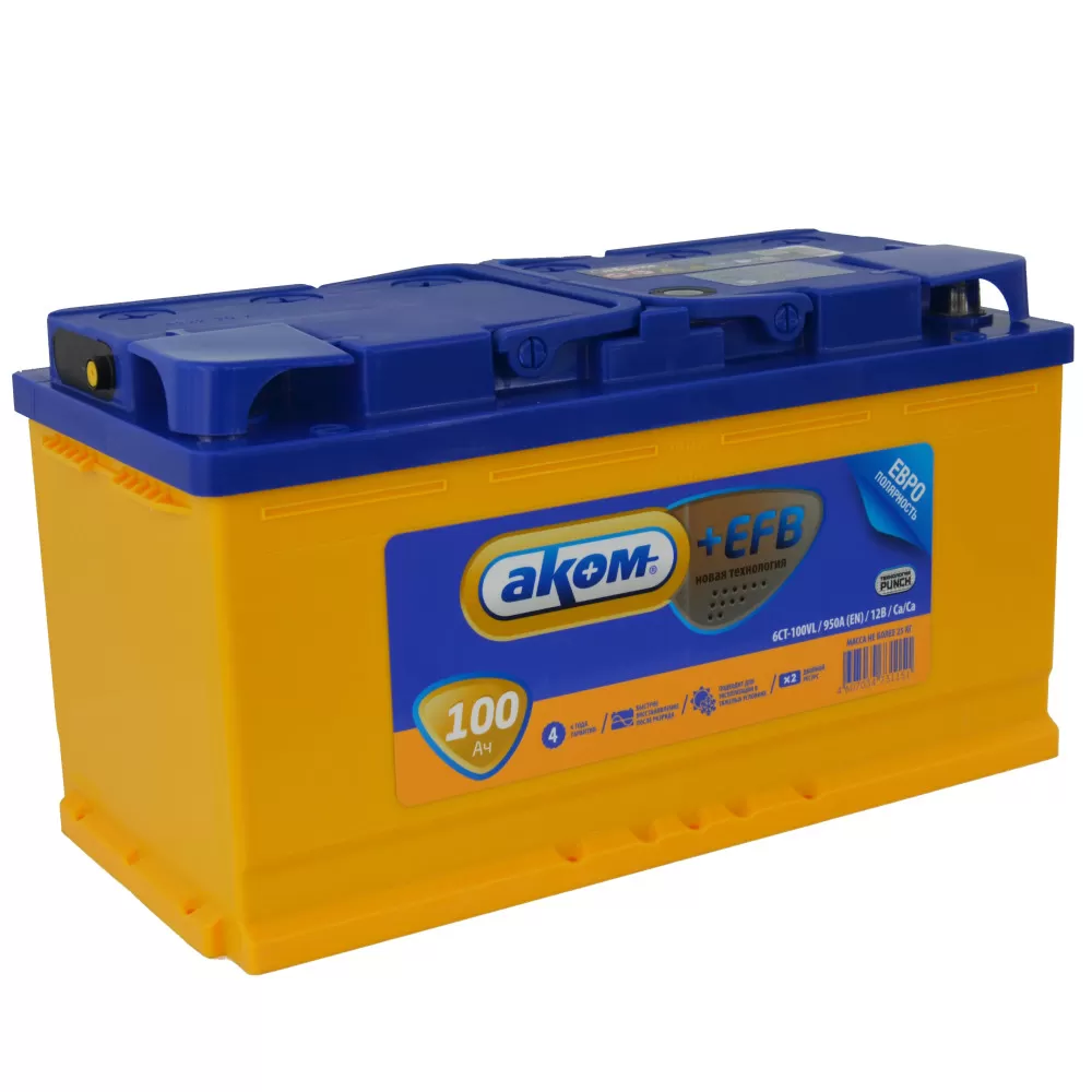 Аккумулятор AKOM+EFB (100 Ah)