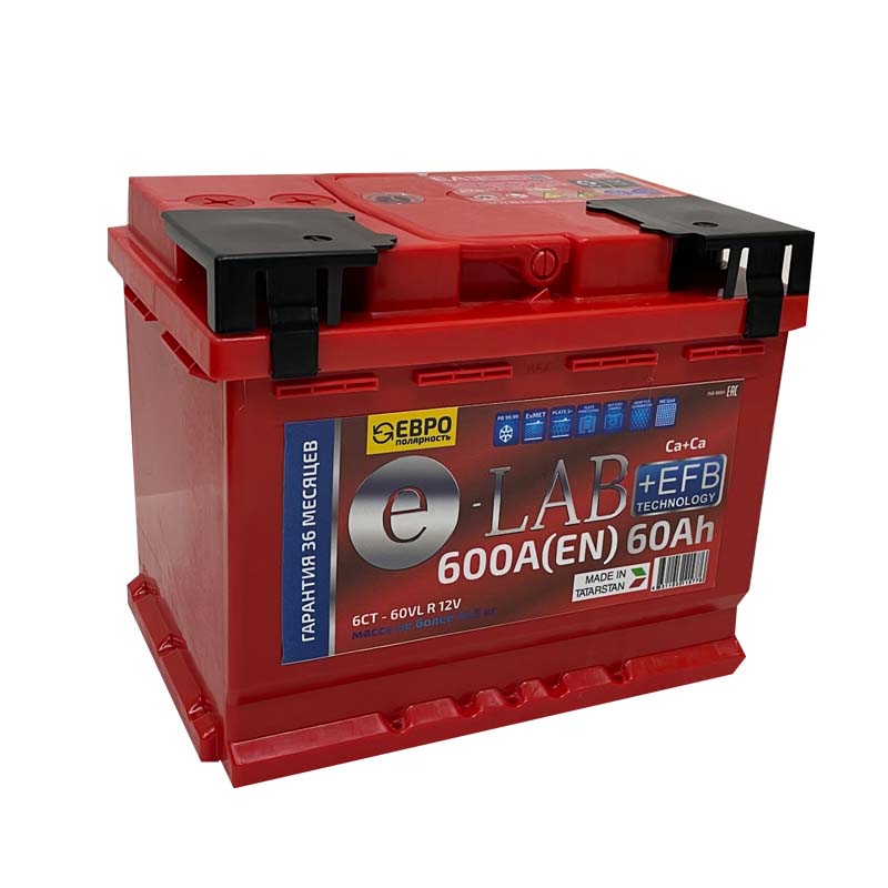 Аккумулятор E-LAB+EFB (60 Ah)